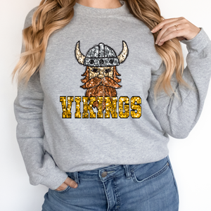 VIKINGS SEQUIN MASCOT (DTF/SUBLIMATION TRANSFER)