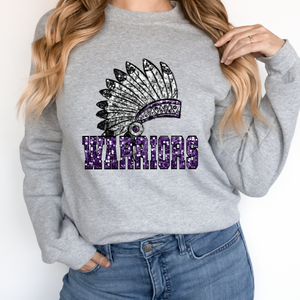 WARRIORS SEQUIN MASCOT (DTF/SUBLIMATION TRANSFER)