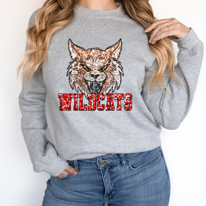 WILDCATS SEQUIN MASCOT (DTF/SUBLIMATION TRANSFER)