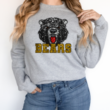 Load image into Gallery viewer, Black Bears Sequin Mascot
