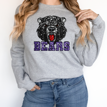 Load image into Gallery viewer, Black Bears Sequin Mascot
