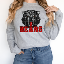 Load image into Gallery viewer, BLACK BEARS SEQUIN MASCOT  (DTF/SUBLIMATION TRANSFER)
