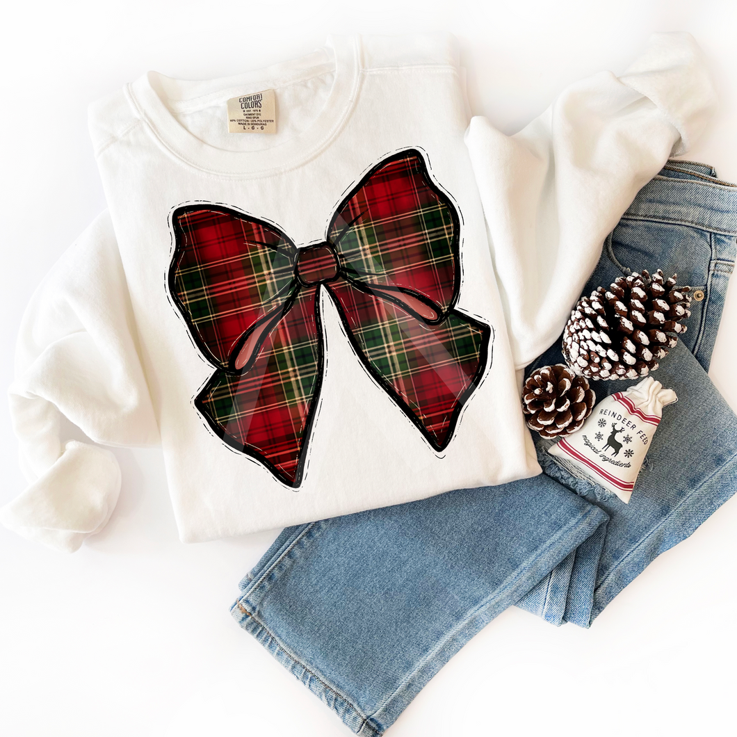 Christmas Plaid Bow