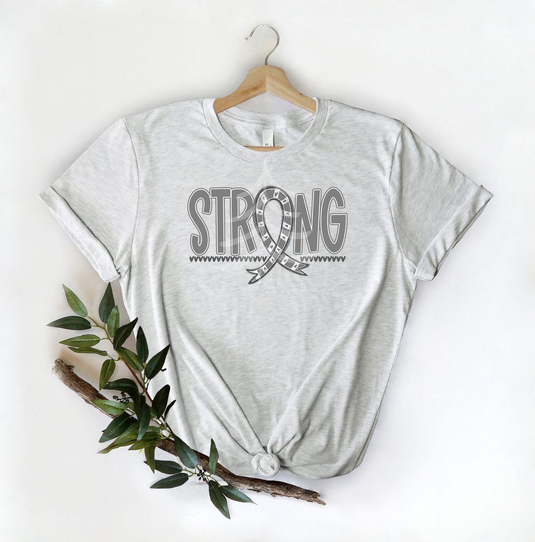 Strong Cancer Ribon STRONG Awareness Ribbon- Brain Cancer – Up North Screen Prints