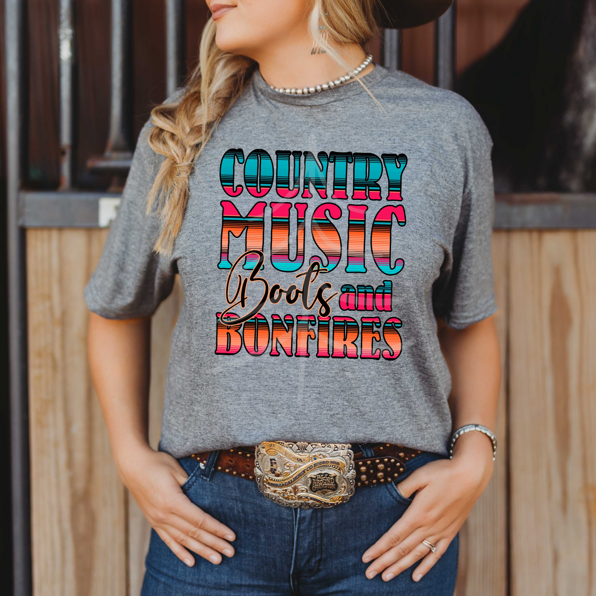 Country Music Boots And Bonfires Up North Screen Prints