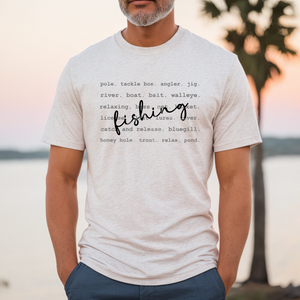 FISHING TYPOGRAPHY WORDS (DTF/SUBLIMATION TRANSFER)