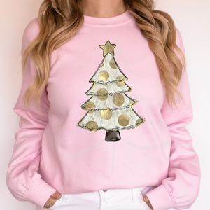 GOLD CHRISTMAS TREE (DTF/SUBLIMATION TRANSFER)