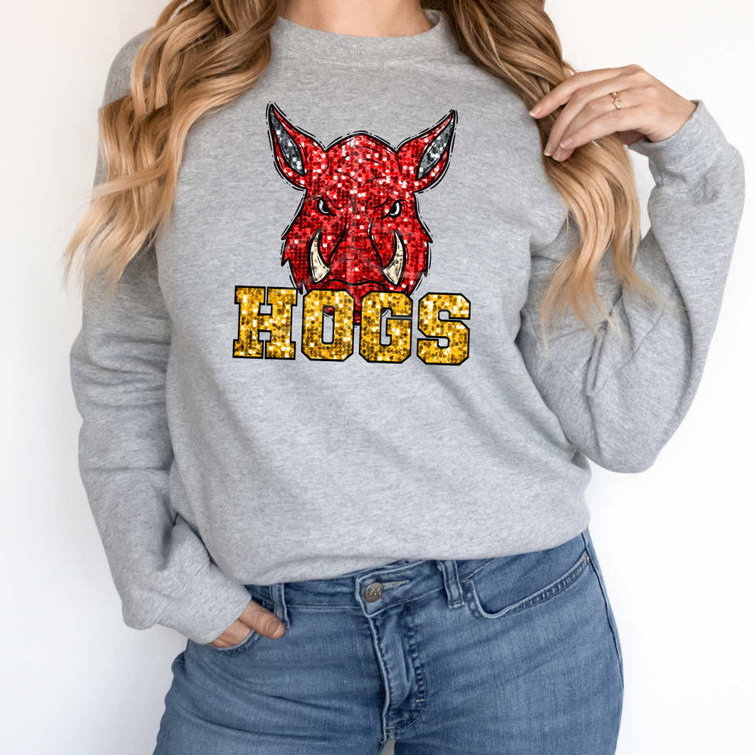 Hogs Sequin Mascot (DTF/SUBLIMATION TRANSFER)