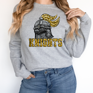 KNIGHTS SEQUIN MASCOT  (DTF/SUBLIMATION TRANSFER)