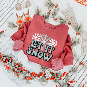 Let It Snow Flakes (DTF/SUBLIMATION TRANSFER)