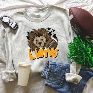 Lions Football Mascot (DTF/SUBLIMATION TRANSFER)
