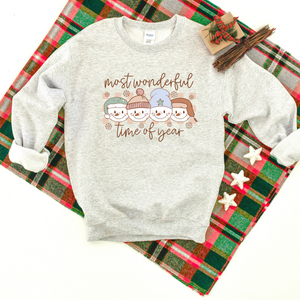 MOST WONDERFUL TIME OF YEAR SNOWMEN (DTF/SUBLIMATION TRANSFER)
