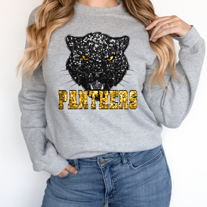 PANTHERS SEQUIN MASCOT  (DTF/SUBLIMATION TRANSFER)