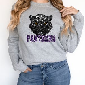 PANTHERS SEQUIN MASCOT  (DTF/SUBLIMATION TRANSFER)