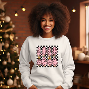 PINK TREES WITH CHECKERBOARD (DTF/SUBLIMATION TRANSFER)