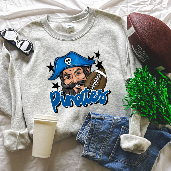 Pirates Football Mascot (DTF/SUBLIMATION TRANSFER) – Up North Screen Prints