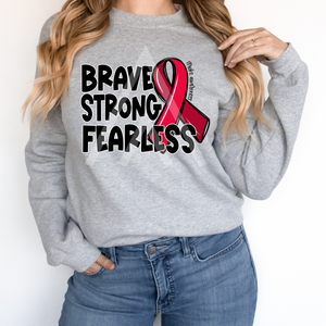 Brave Strong Fearless Ribbon