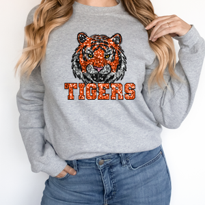 TIGERS SEQUIN MASCOT  (DTF/SUBLIMATION TRANSFER)