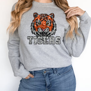 TIGERS SEQUIN MASCOT  (DTF/SUBLIMATION TRANSFER)
