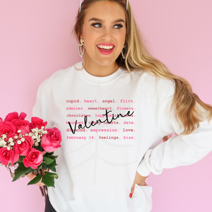 VALENTINE'S WORDS (DTF/SUBLIMATION TRANSFER)