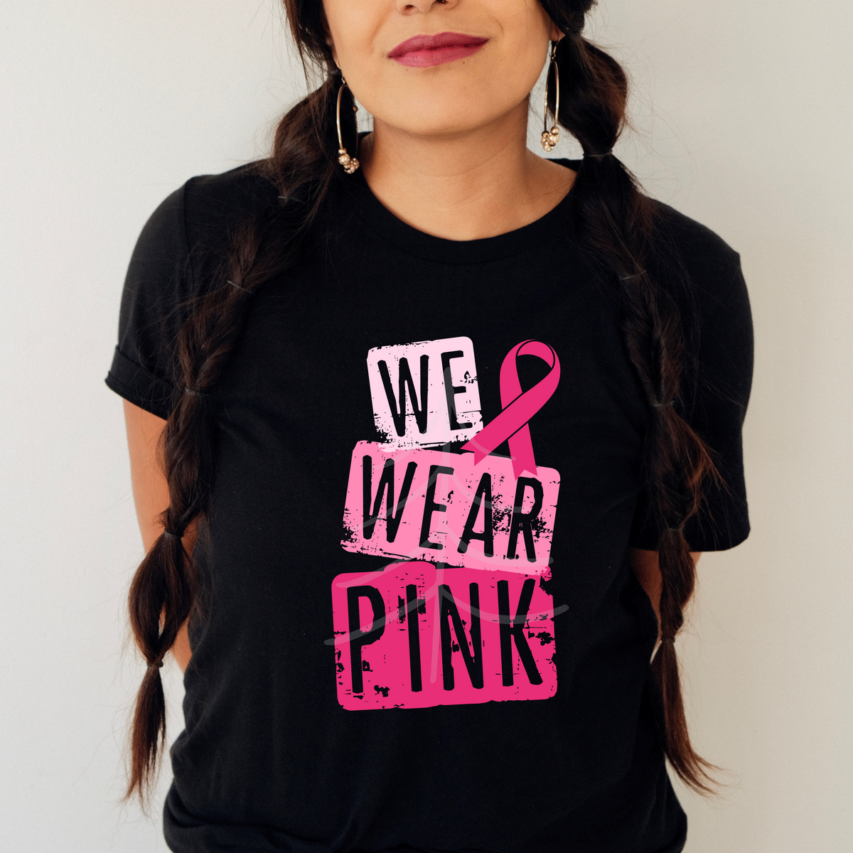 WE WEAR PINK RIBBON (DTF/SUBLIMATION TRANSFER) – Up North Screen Prints