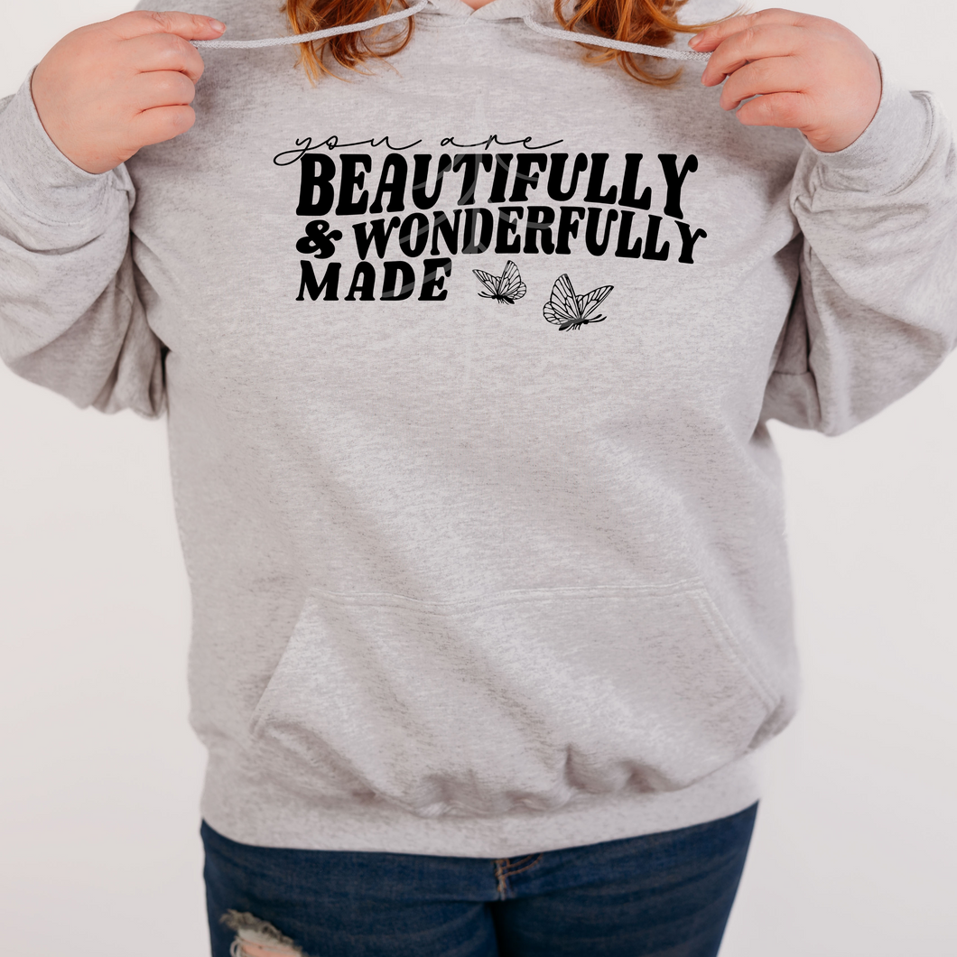 BEAUTIFULLY & WONDERFULLY MADE (BUTTERFLY) (DTF/SUBLIMATION TRANSFER)