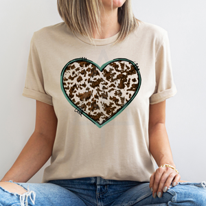 HEART COWHIDE (DTF/SUBLIMATION TRANSFER)