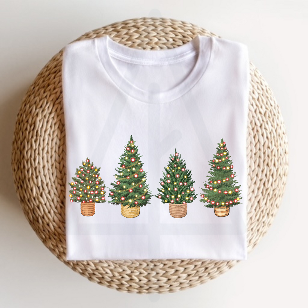 Christmas Trees With Lights (DTF/SUBLIMATION TRANSFER)
