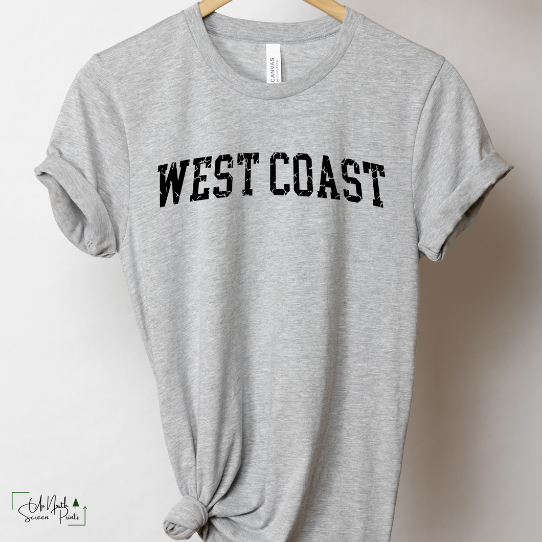Distressed West Coast (Black Ink)