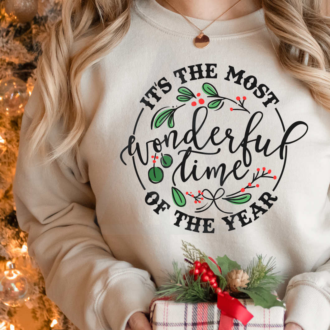 It's The Most Wonderful Time Of Year Wreath (DTF/SUBLIMATION TRANSFER)