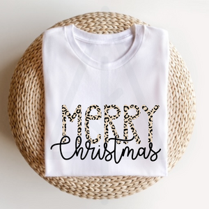Leopard Merry Christmas (DTF/SUBLIMATION TRANSFER)