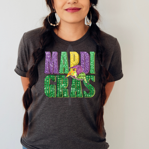 Mardis Gras Hat Glitter Foil Appearance (DTF/SUBLIMATION TRANSFER)