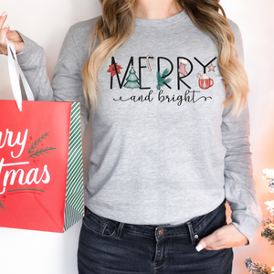 Merry and Bright  (DTF/SUBLIMATION TRANSFER)