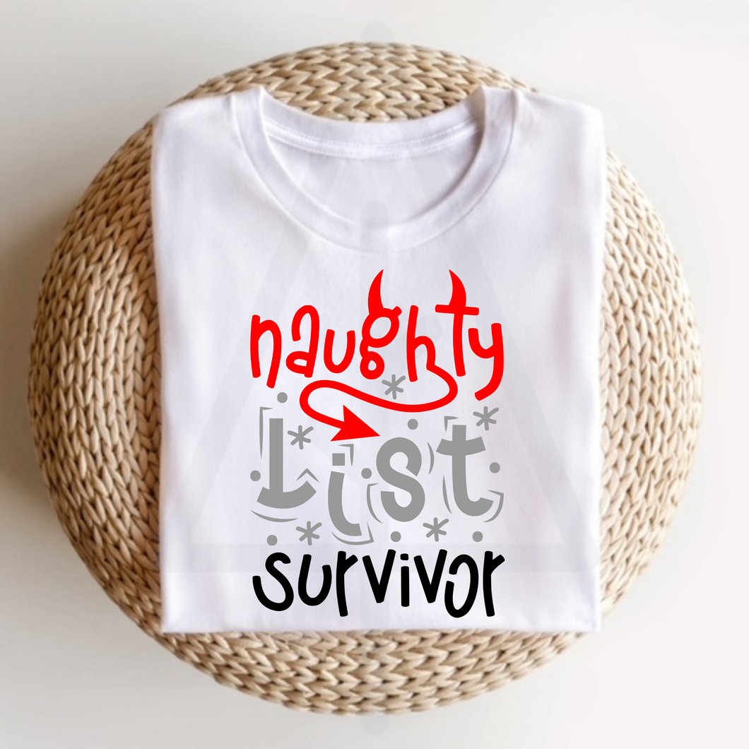 Naughty List Survivor (DTF/SUBLIMATION TRANSFER)
