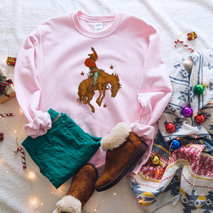 Rocking Around The Christmas Tree Rodeo Horse (DTF/SUBLIMATION TRANSFER)
