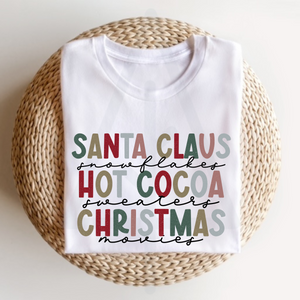 Santa Claus Hot Cocoa Christmas (DTF/SUBLIMATION TRANSFER)