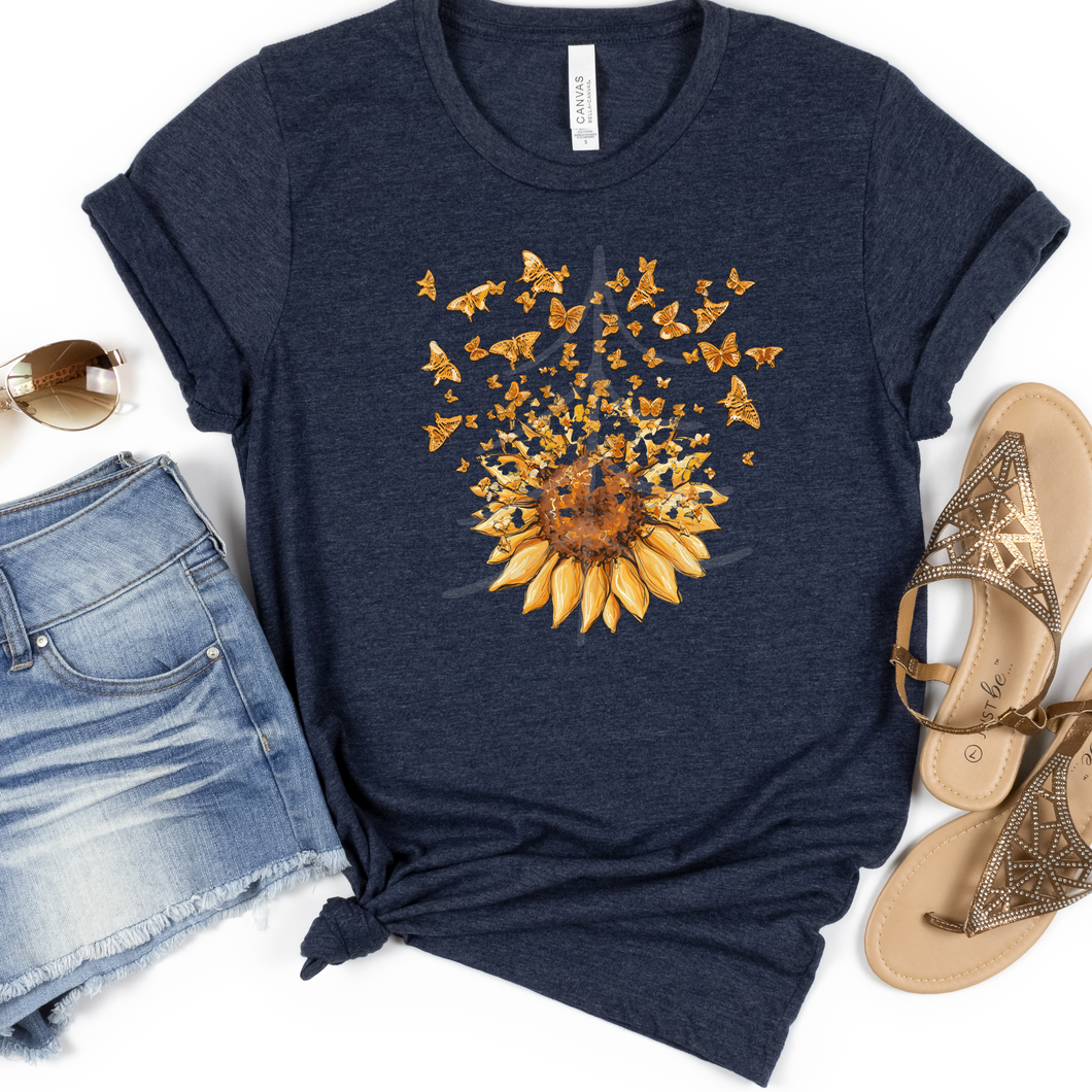 Sunflower and Butterflies (DTF/SUBLIMATION TRANSFER)